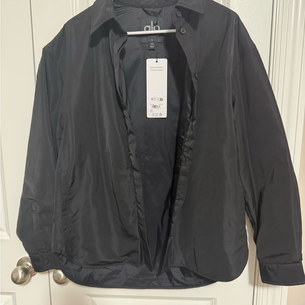 ALO Yoga Dark Gray Button-Up Shacket 100% Authentic